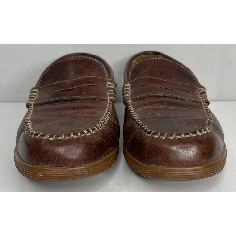 Mens Sebago Nantucket Boat Shoes Loafers Sz 9 M Used Classic Brown Leather - Picture 3 of 10